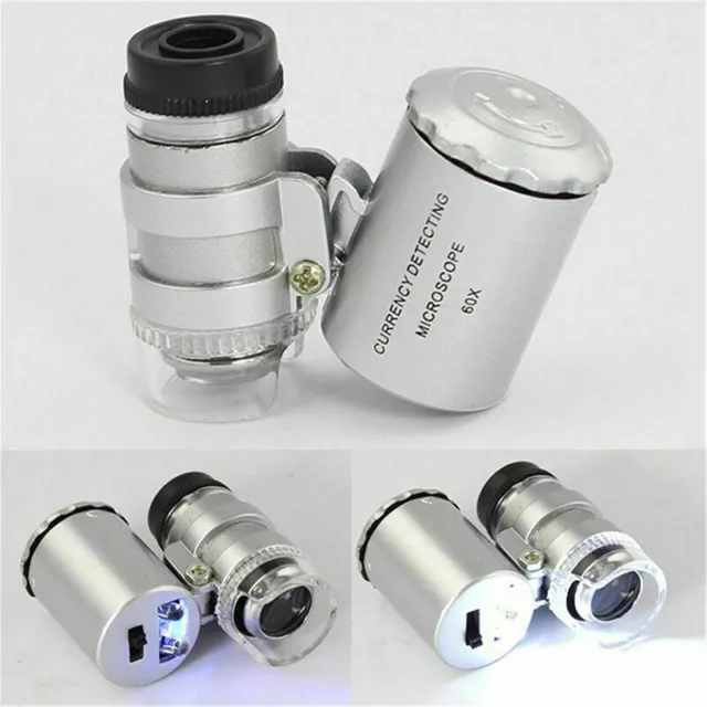 Magnifying Glass Magnifier Jewelers Loupe 60X Mini Hot Light LED Lot  Fast 2