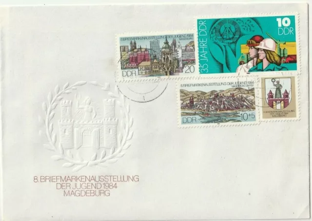 DDR - FDC mit MiNr. 2903 - 2904,  Briefmarkenausstellung der Jugend, gestempelt