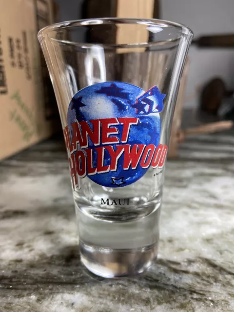 Planet Hollywood Maui Shot Glass Souvenir 3.5" Tall Shooter