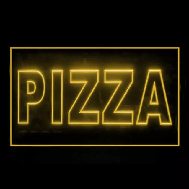 110074 Pizza Shop Restaurant Cafe Open Display LED Light Neon Sign