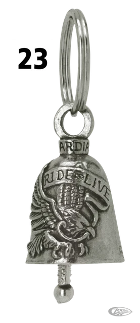 Clochette Porte-Bonheur Moto CUSTOMprivé - Croix De Malte Or - Guardian Bell Pour Motard