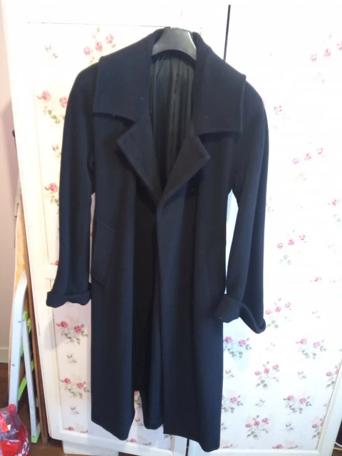 Manteau Long En Laine Vintage Loubarok Taille S Noir - Neuf Sans étiquettes, Style Militaire