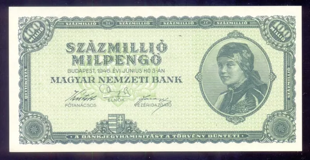 Hungary Szazmillio Mil-PENGO (100 trillion)  1946  P130  UNC