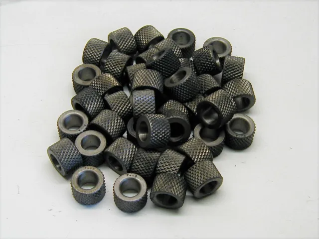 (125) Assorted ID Diamond Groove Knurled Castable Drill Bushing  Made in USA