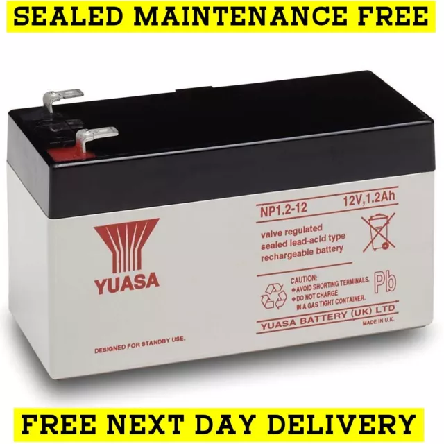 YUASA 12 Volt 1.2AH Alarm Battery (12V 1.2AH - 1.3AH)