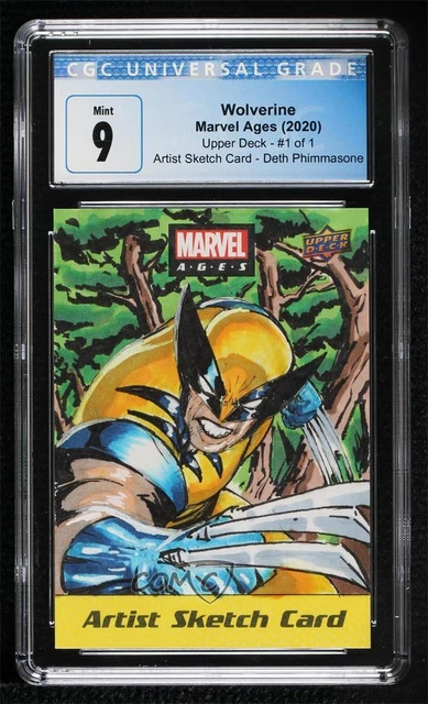 2020 Upper Deck Marvel Ages Sketch Cards 1/1 Deth Phimmasone CGC 9 Auto 0o04