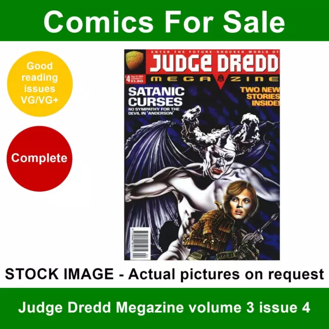 Judge Dredd Megazine volume 3 issue 4 comic - VG/VG+ - 01 Sep 1995