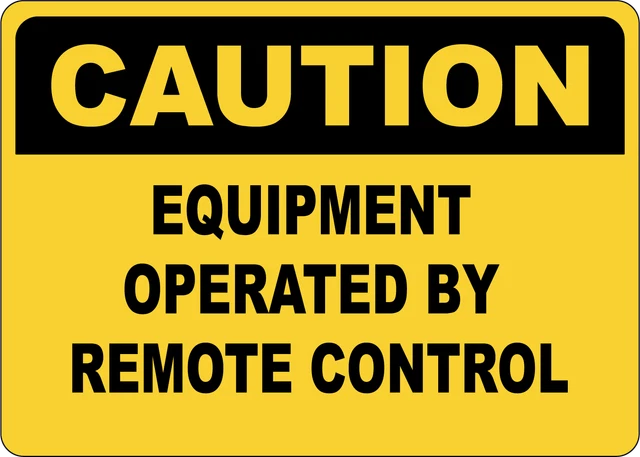 SmartSign "Caution: This Motor Starts By Remote Control" Vinyl Label - 7" X 10", OSHA Compliant - View #10