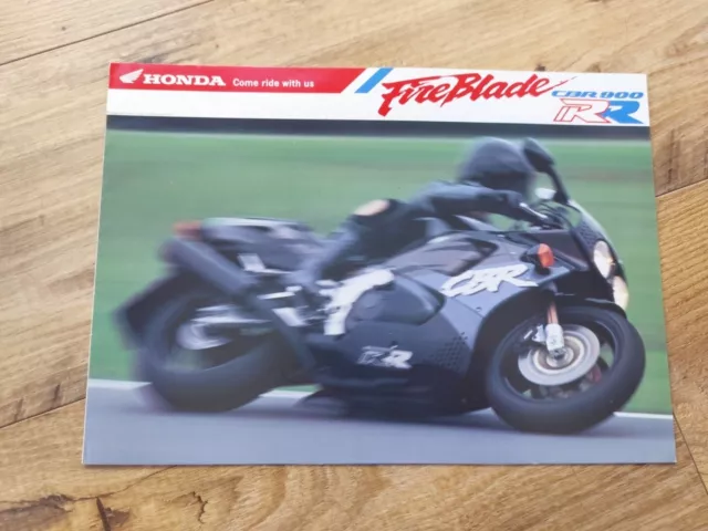 Honda Cbr900Rr Fireblade Motorcycle Sales Brochure 1991