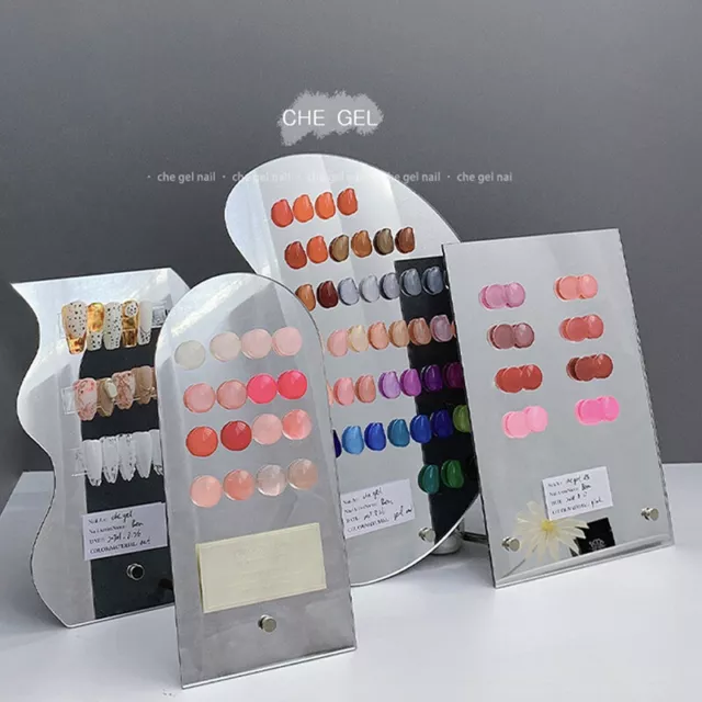 Espejo Nail Art Display Board vidrio tarjeta de color Nail Art Display S.EL