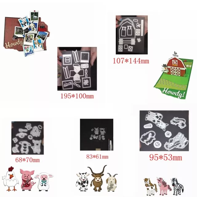 Happy Farm Cute Animals Metal Cutting Dies DIY Album Stencil Embossing Scrapbook