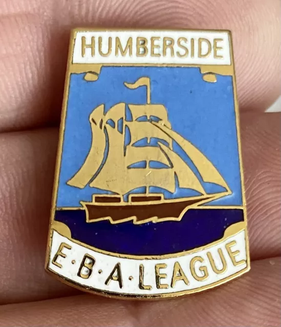 Humberside E.B.A. League Vintage Bowling Lapel Enamel Pin Badge