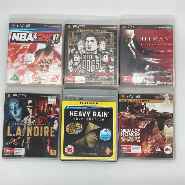 PS3 Game Bundle 6 Games: Hitman, LA Noire, Heavy Rain, NBA, Sleeping Dogs etc