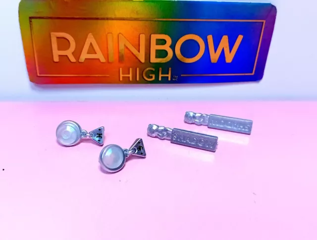 RAINBOW HIGH Doll #32💥 Shadow JEWELLERY Earrings X2 Pairs 💥 CHECK LIST