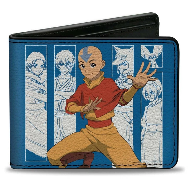 BI-FOLD WALLET AVATAR Last Airbender Aang Pose and Character Blocks and ...