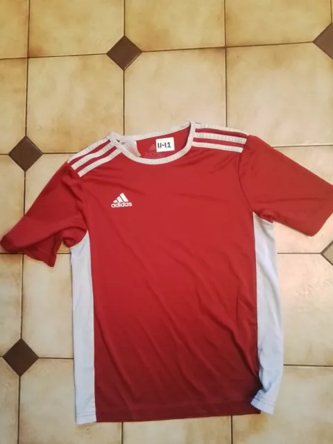 Boys Adidas Red Top Age 11-12