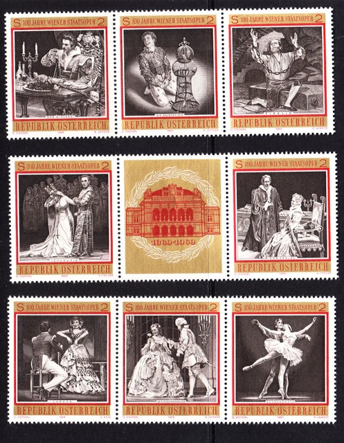 Österreich,1969, ANK1324-1331,postfr. **), 8 Sondermarken, Wiener Staatsoper
