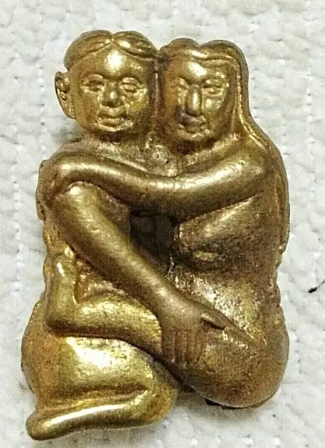 Thai Amulet Inn Couple Kruba Wang Wat Banden Tak Province Holy Talisman Lucky