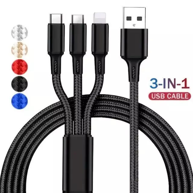 Cable usb 3 en 1 micro-USB Light Type-C remax noir pour Smartphone