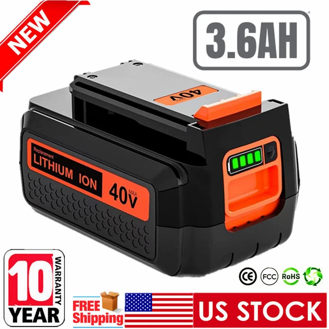 2Pack For Black+Decker 40V 4.0Ah 40 Volt Max Lithium LBXR36 LBX2040 Battery Tool