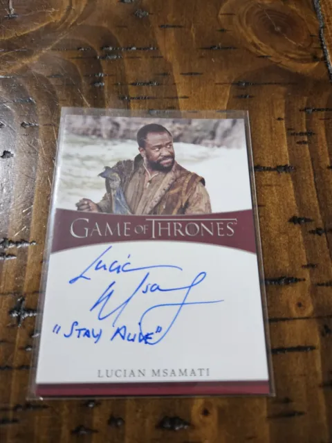 Rittenhouse Game of Thrones Lucian Msamati Inscription Auto