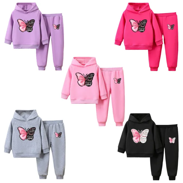 Girls Sets Casual Tracksuit Workout Outfits Cute Sweatpants Hoodie Tops Sports