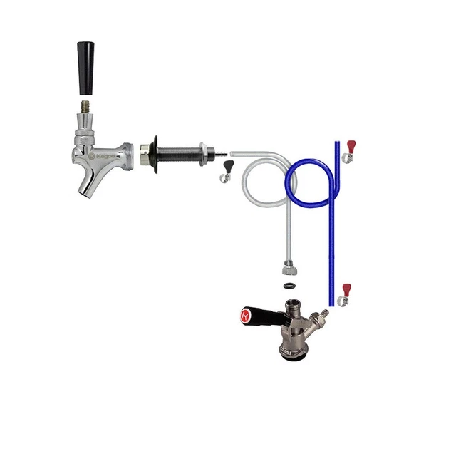 Kegco Tap Conversion Kit, Chrome