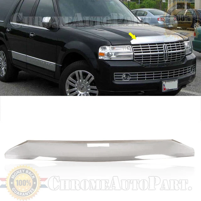 Fit 07-2014 Lincoln Navigator Chrome Front Hood Bezel Molding Trim L7Z-16856-AA