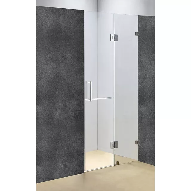 1100 x 2000mm Wall to Wall Frameless Shower Screen 10mm Glass By Della Francesca