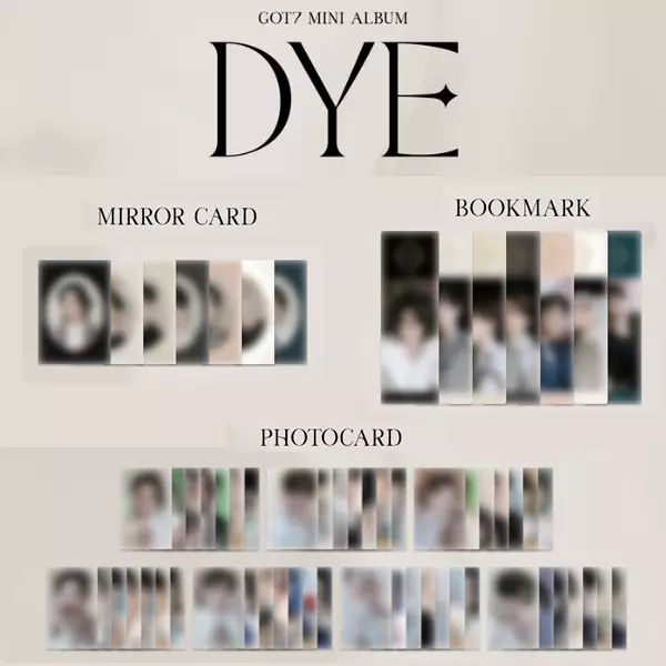 Got7 - Mini Album Dye Mirror Card & Bookmark & Photocard