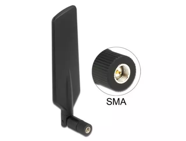 LTE WLAN Dualband Antenne SMA 1 ~ 4 dBi omnidirektional drehbar mit Kippgelenk