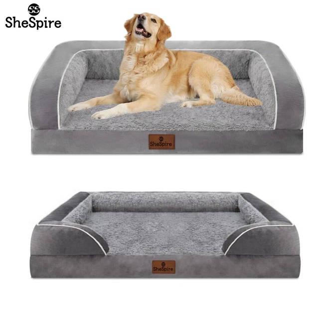 SheSpire Jumbo Orthopedic Dog Bed Large Pet Dog Bolster Sofa Bed Removable Cover