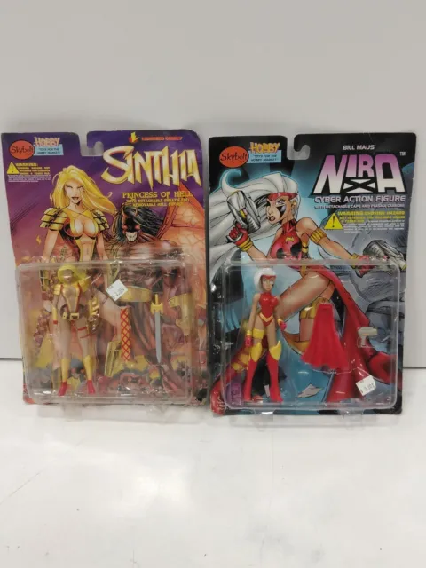 Pair Of Vintage Skybolt Toys Nira Cyber Angel Action Figures