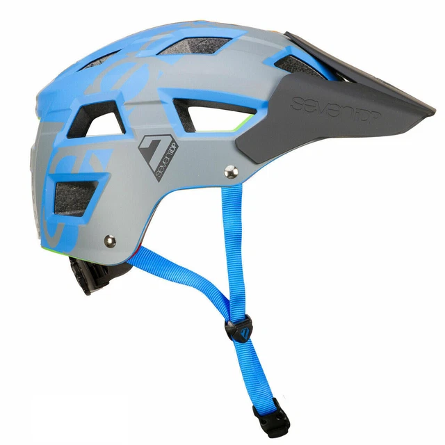 7 Protection 7iDP M5 Dirt Jump Bike Helmet MTB BMX Skate Cycling  - Blue / Grey