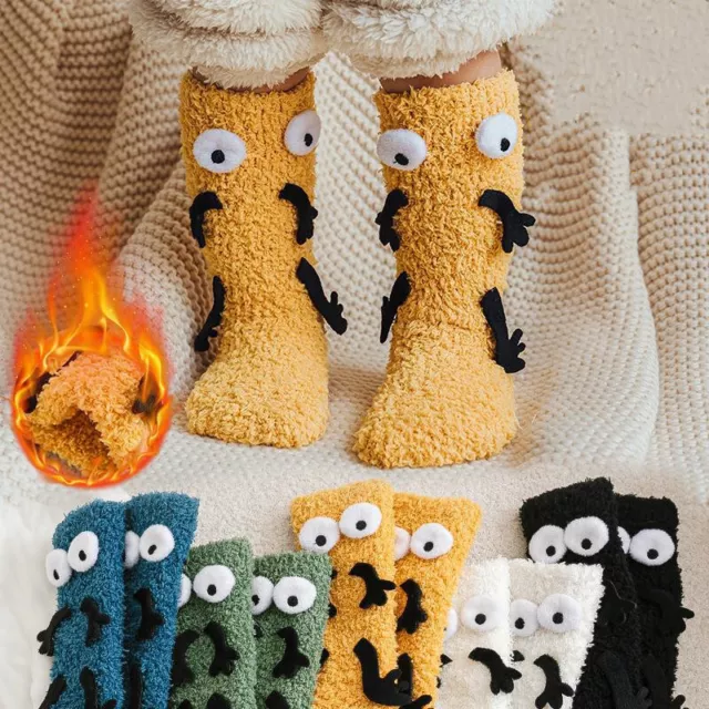 Kids Girls Boys Baby Thicken Animal Soft Fluffy Fleece Slipper Socks Leg Warmer