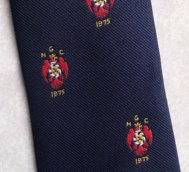 Tie Necktie Vintage Mens Crested Club Association MGC 1975