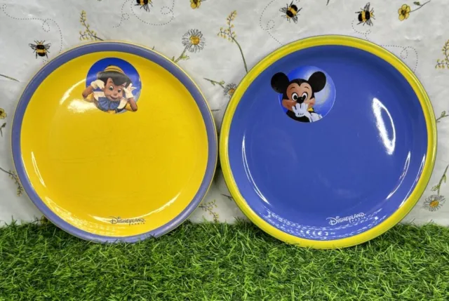 Disneyland Paris Esso Ceramic Vintage Plates Collectable Mickey Pinocchio Disney