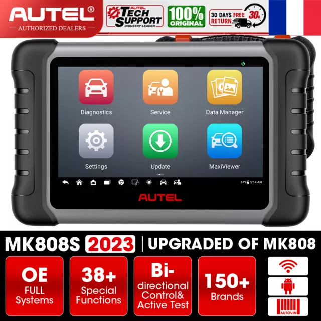 Autel MaxiCOM MK808S PRO MK808 Valise Outils Diagnostic Systèmes Complète Wifi