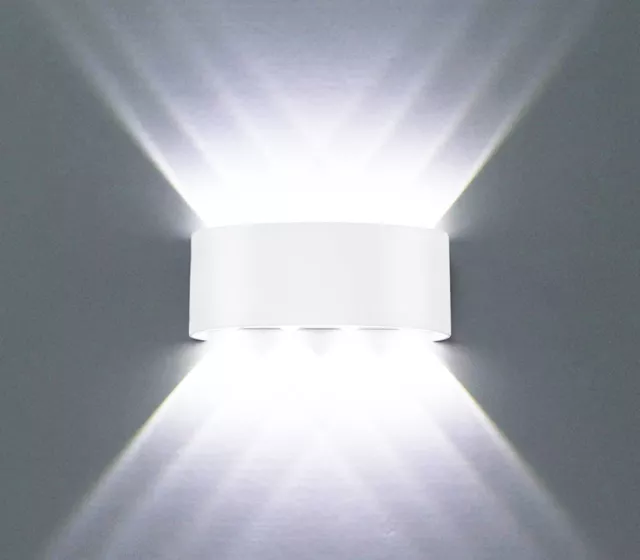 Applique LED Lampada da Parete Ovale 24W Luce Fredda Bianco Esterno Interno D-11