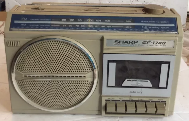 Sharp Portable CD Radio Tape Player Recorder Stereo Cassette AM/FM WQ-CD66  Retro