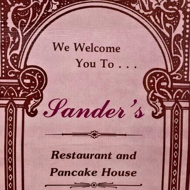 VINTAGE 1980S SANDER'S Restaurant Pancake House Menu West Touhy Skokie