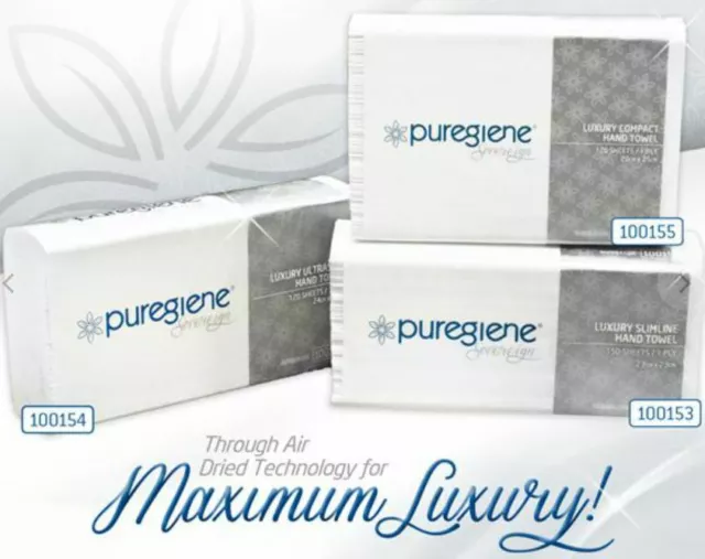 Puregiene Sovereign 100153 Luxury Slimline Hand Towels 20x150 packs