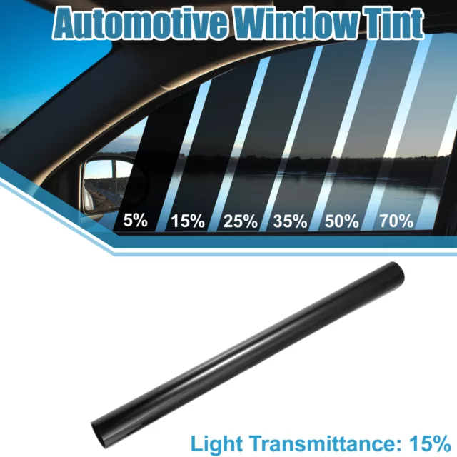 Automotive Window Tint Film 15% VLT 0.5x5m Heat Block Scratch Resistant Black