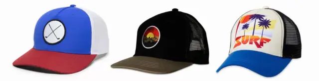 3PK Boys/Men Unisex Casual Mesh Hats/Cap (Golf, Mountains, Surf, Colorblock) NWT