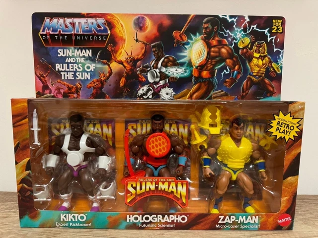 MATTEL MASTERS OF the Universe Origins Sun-Man Action Figure IN HAND