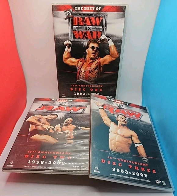 WWE - RAW 15th Anniversary (DVD, 2007, 3-Disc Set) $1.40