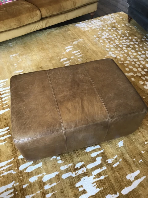 Halo groucho John Lewis Leather Footstool, Collection Ilfracombe.