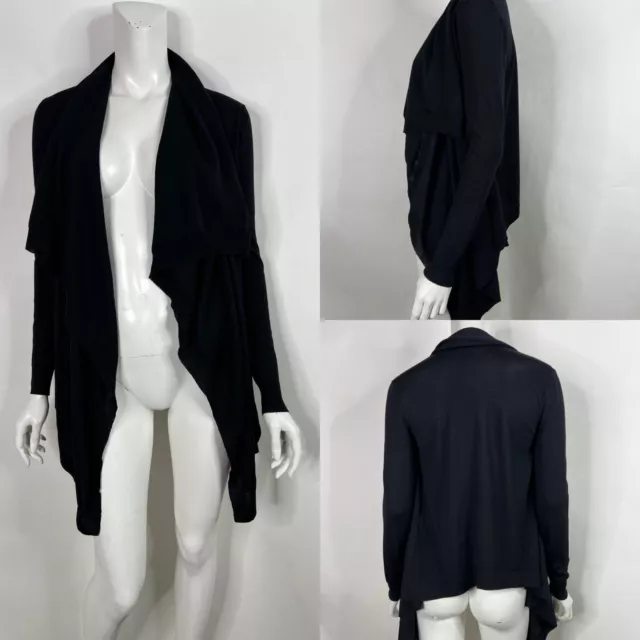 Vtg Alexander Mcqueen 2011 Black Wool Cardigan S