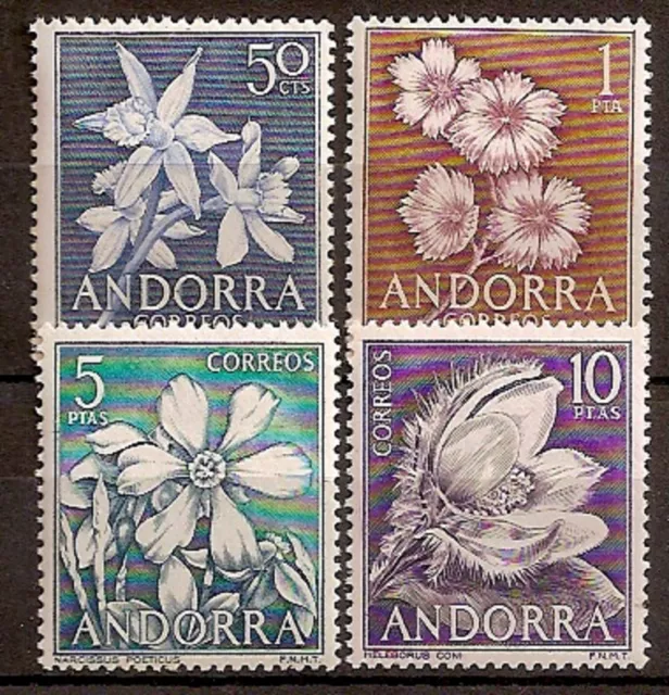 ANDORRA española Edifil # 68-71 **  MNH Set  Flora / flowers