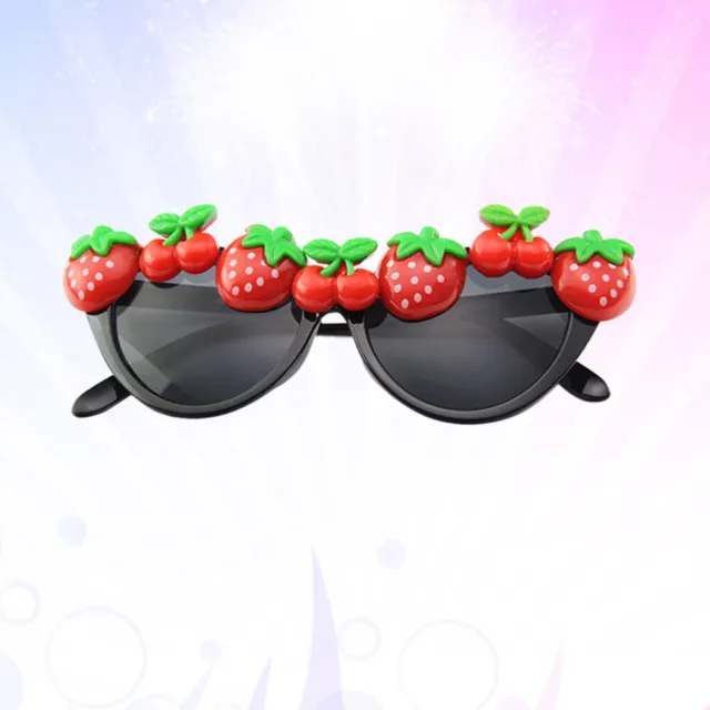 3 pezzi occhiali da sole decorativi stile hawaiano carini occhiali a forma di fragola
